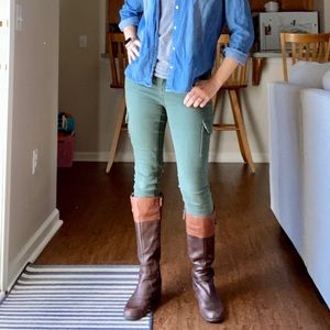 Bandolino knee-high two tone brown leather boots